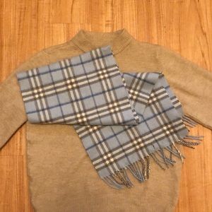 Burberry Blue Nova Cashmere Scarf